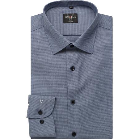 Marvelis Overhemd marine, Faux-uni