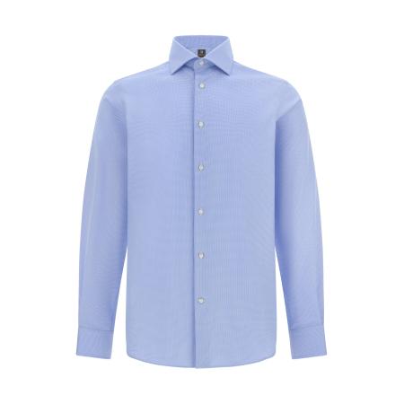 Boggi Milano Boggi Milano Overhemd lichtblauw / wit