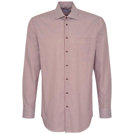 Seidensticker Overhemd bruin, Gestreept