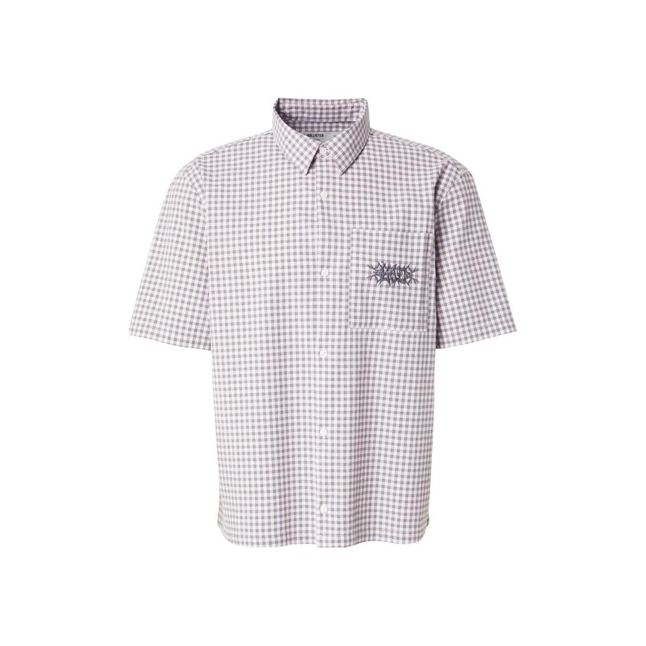 Hollister HOLLISTER Overhemd donkerbruin / oranje / wit -