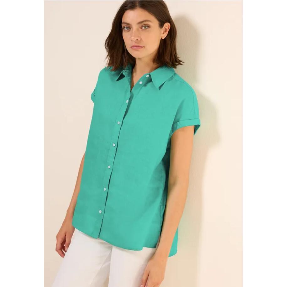 CECIL Linnen overhemd blouse Groen