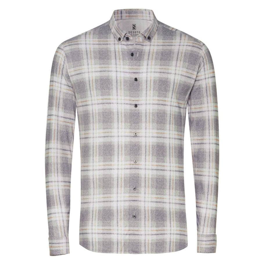 Desoto DESOTO Overhemd bruin / antraciet / wit -