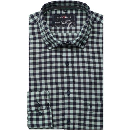 Marvelis Casual Overhemd groen, Ruit