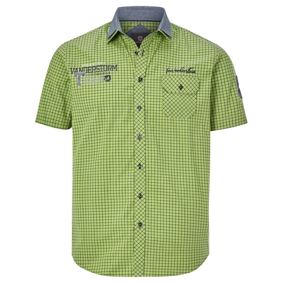 jan vanderstorm Jan Vanderstorm Overhemd Rutger lichtgroen / zwart -
