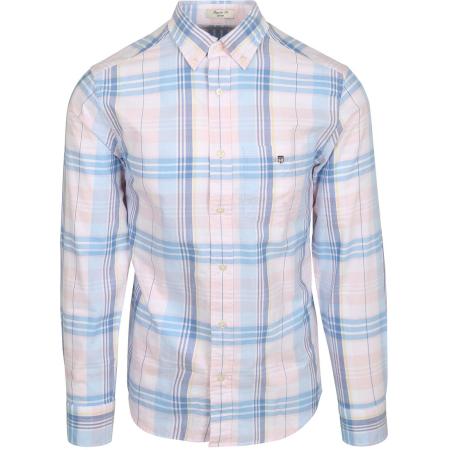 Gant Overhemd Tartan Ruit Roze