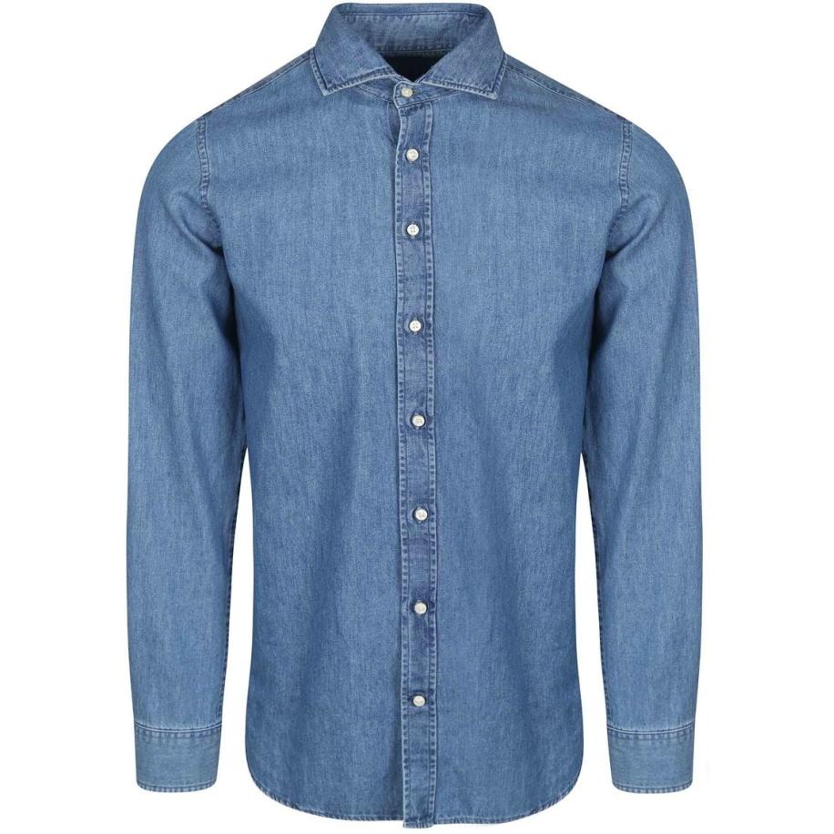 Steppin' Out Overhemd Chambray Blauw Blauw
