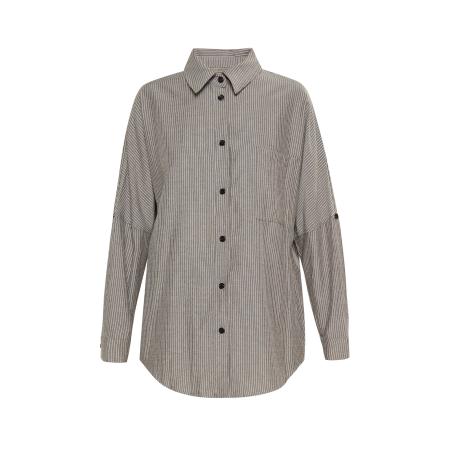 SANIKA SANIKA Blouse Classik Look grijs / wit