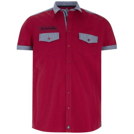 jan vanderstorm Jan Vanderstorm Overhemd Herkko grijs / rood