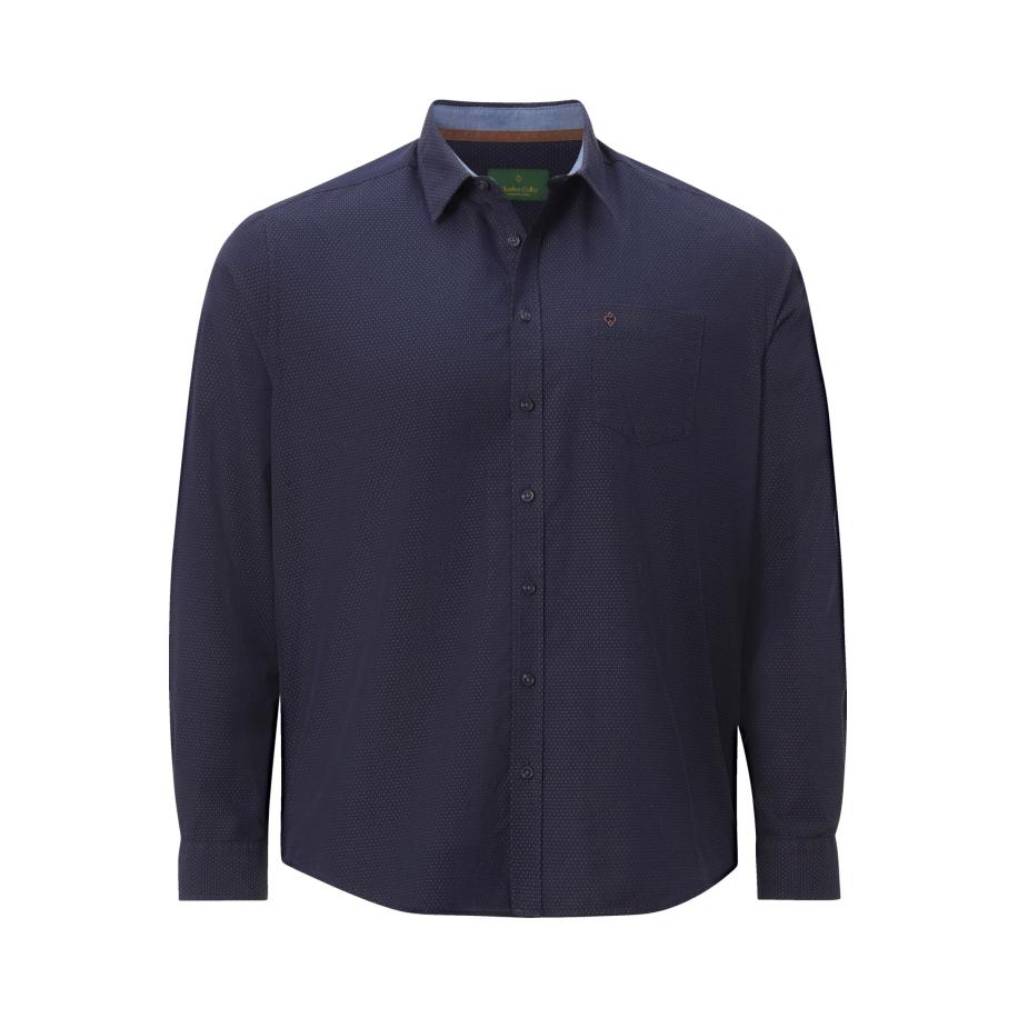 Charles Colby Overhemd blauw, Faux-uni Blauw