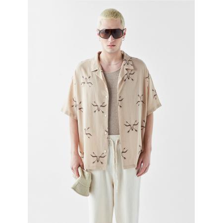 VAMOS CLO Overhemd beige / bruin