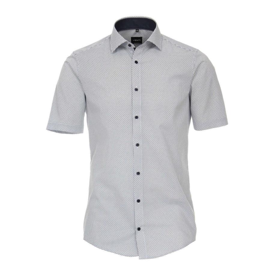 Venti Overhemd Korte mouw blauw Blauw