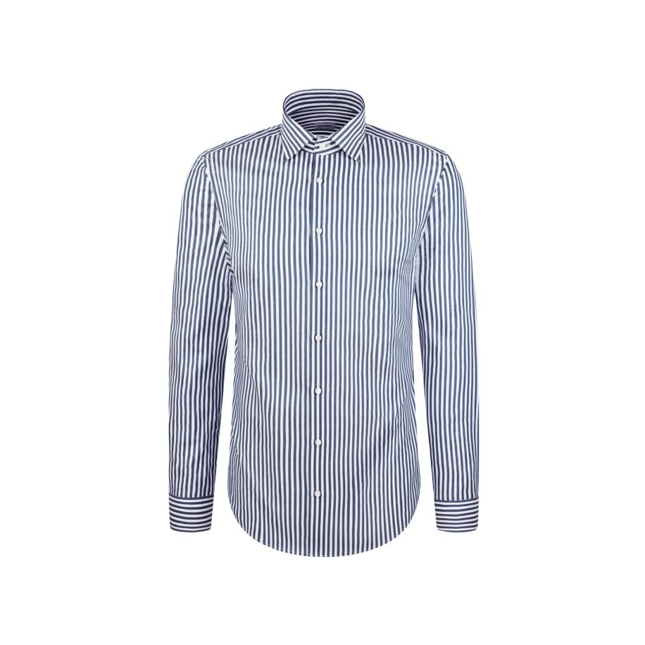 SEIDENSTICKER Overhemd Schwarze Rose groen / wit Groen