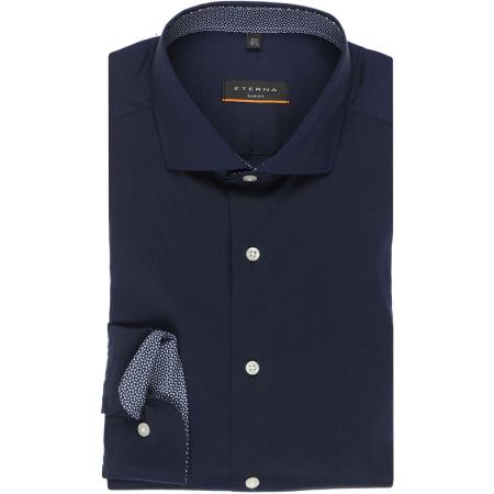 ETERNA Performance Overhemd marine, Effen