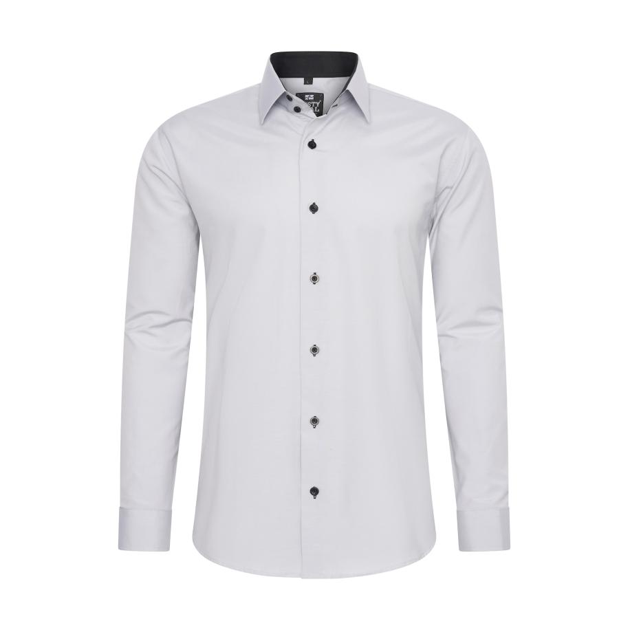 Rusty Neal Rusty Neal Overhemd zwart / parelwit -