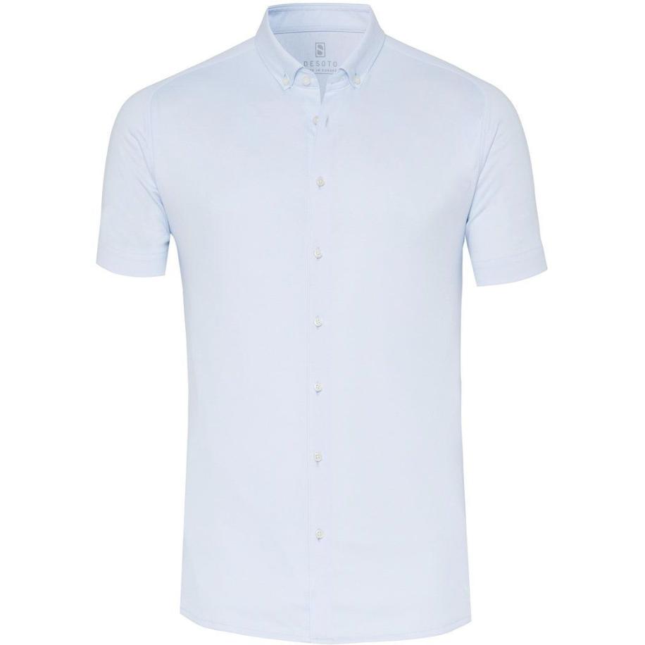 Desoto Overhemd Korte Mouw Lichtblauw 51 Blauw