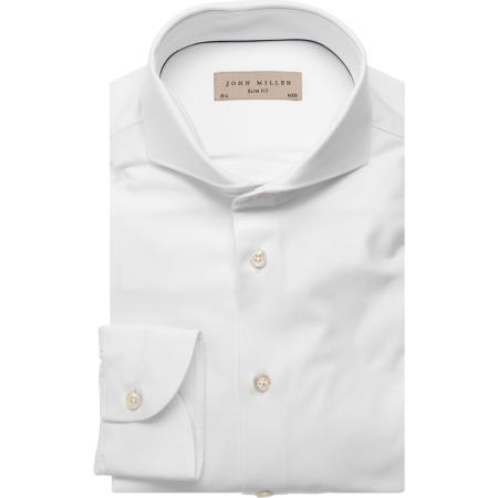 John Miller Overhemd wit, Effen