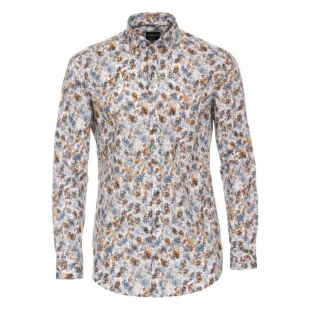 Venti Overhemd blauw, Bedrukt