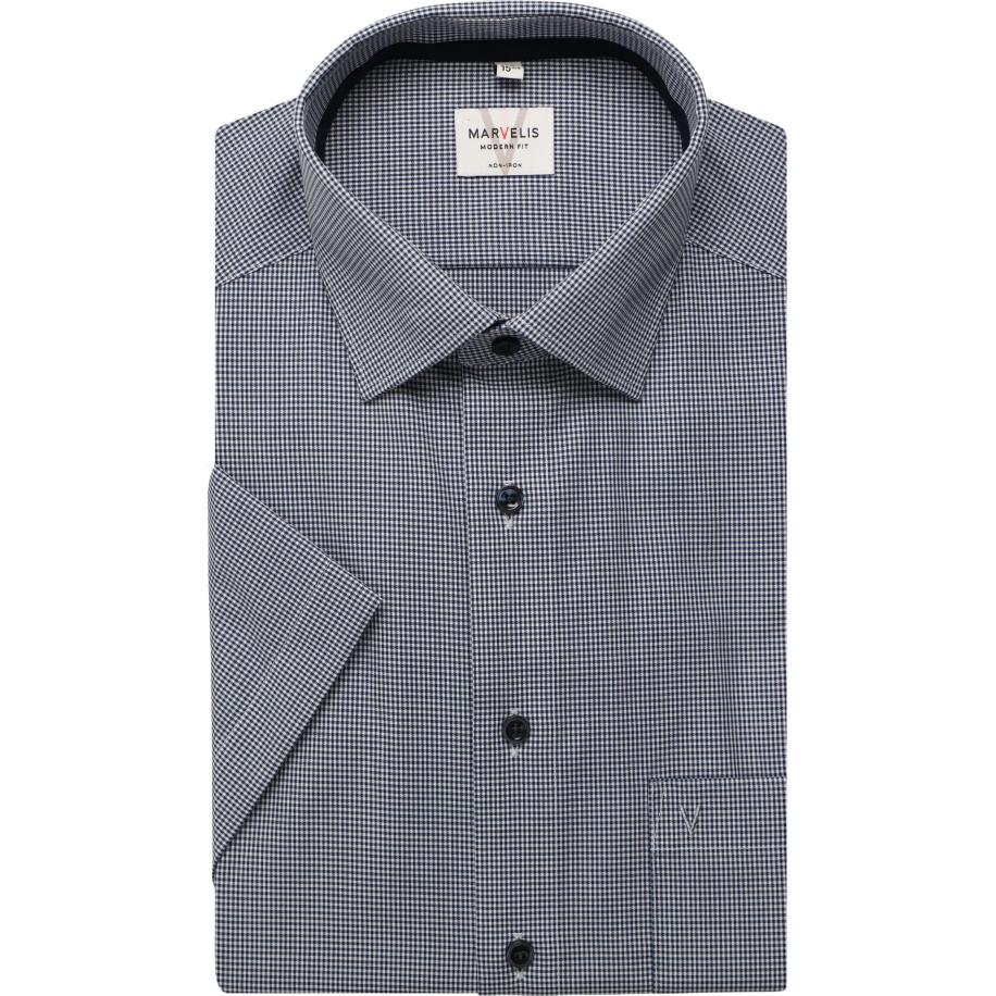 Marvelis Overhemd Korte mouw marine Blauw
