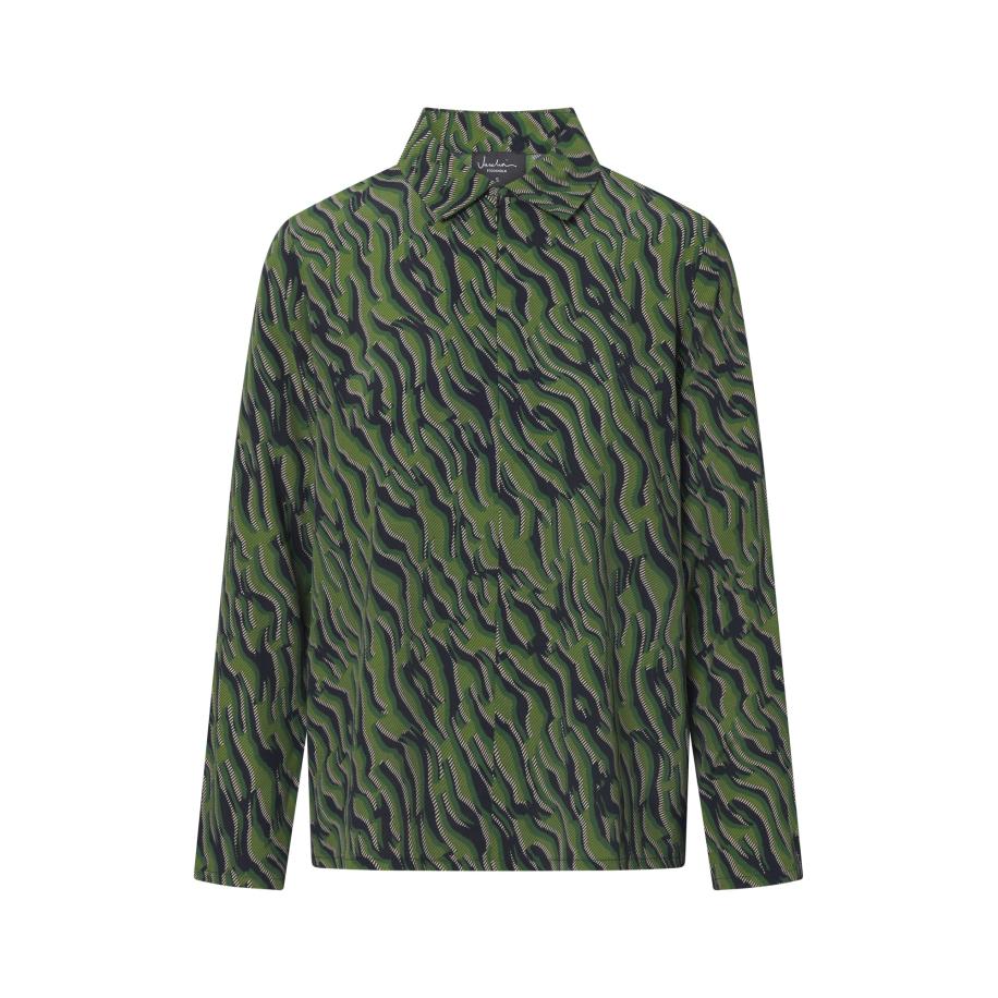 Jascha Stockholm Jascha Stockholm Blouse Saskia beige / groen / zwart -