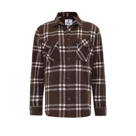 Moxx Paris Moxx Paris Overhemd chocoladebruin / wit