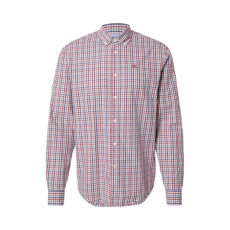 Napapijri NAPAPIJRI Overhemd G-TERRA blauw / grijs / rood / wit -
