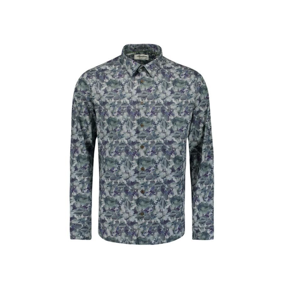 No Excess No Excess Overhemd grijs / donkerlila / wit -