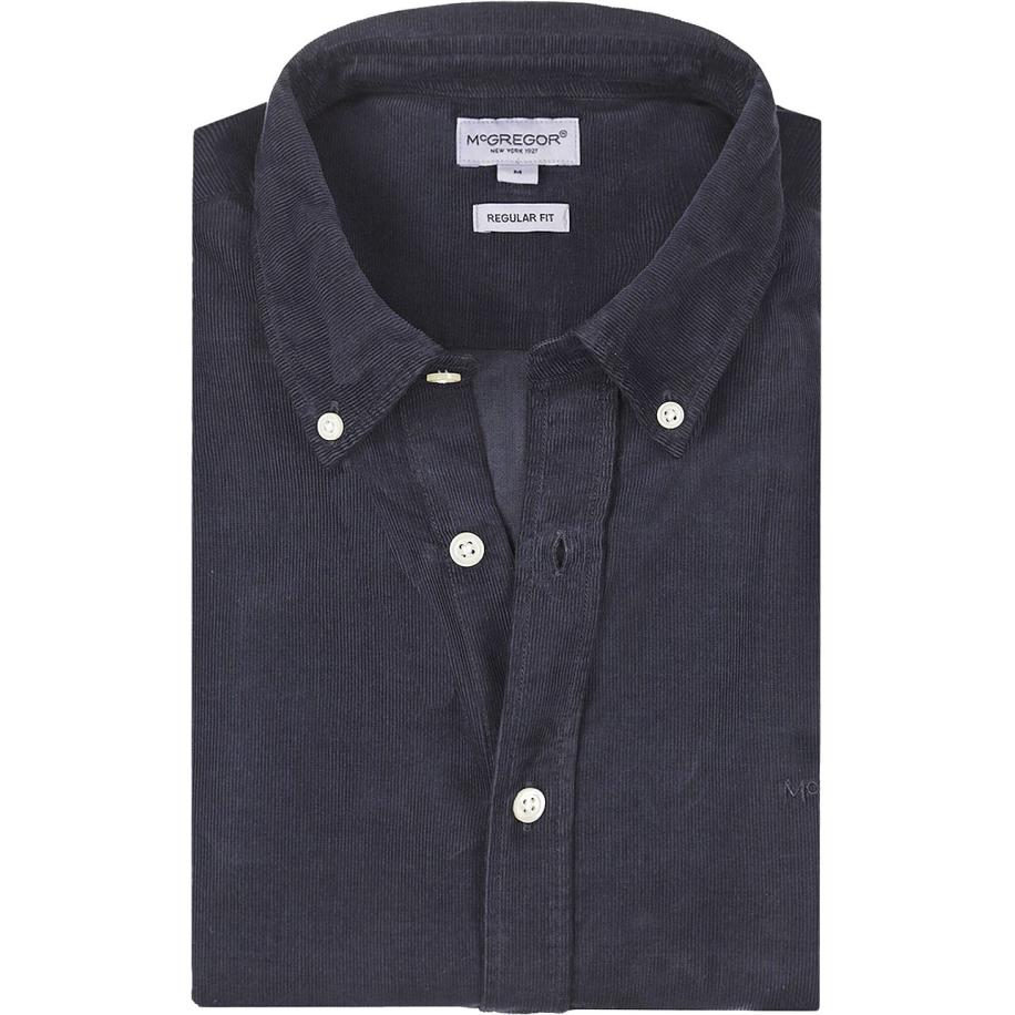 McGregor Overhemd Corduroy Navy Blauw