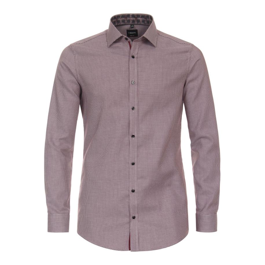 Venti Overhemd rood, Pied De Poule Rood