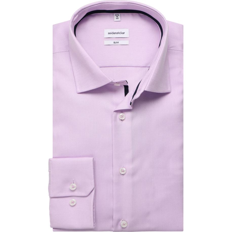 Seidensticker Overhemd lila, Effen Paars