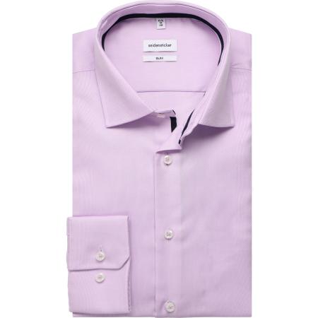 Seidensticker Overhemd lila, Effen