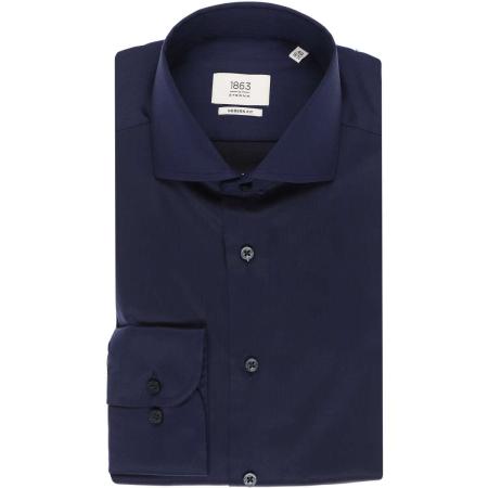 ETERNA 1863 Overhemd marine, Effen