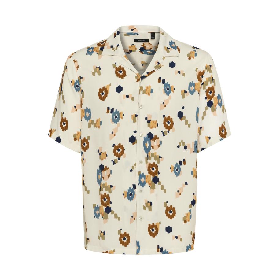 Matinique Matinique Overhemd crème / bruin / olijfgroen / jade groen -