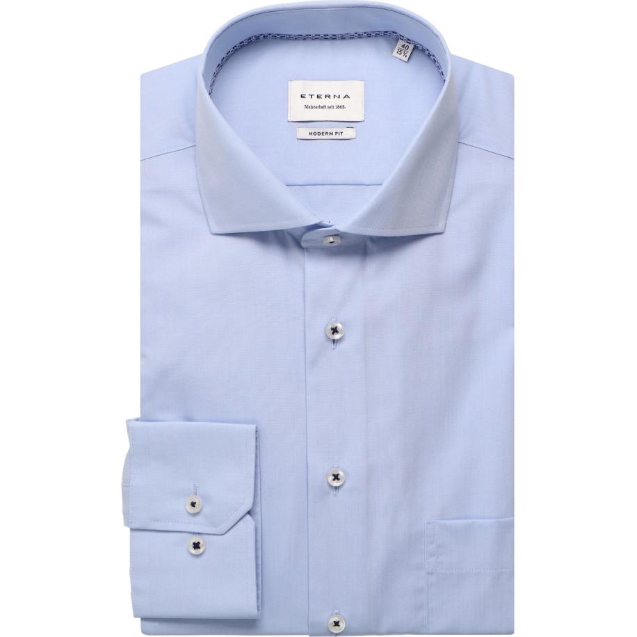 ETERNA Overhemd ML6 (vanaf 68 CM) lichtblauw Blauw