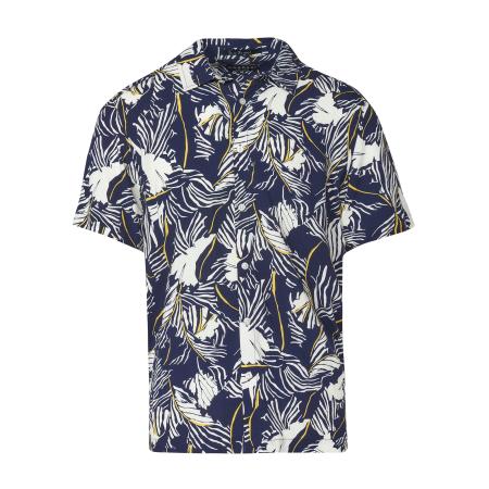 KOROSHI KOROSHI Overhemd navy / geel / wit