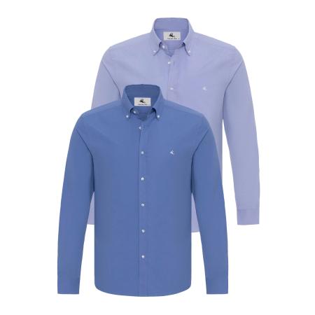 Daniel Hills Daniel Hills Overhemd blauw / lichtblauw