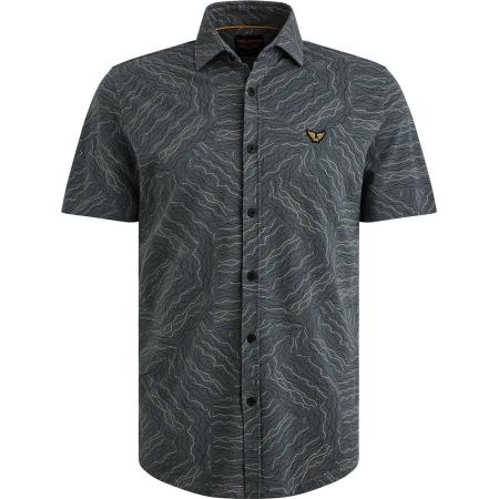 PME Legend Short Sleeve Overhemd Print Dark Slate