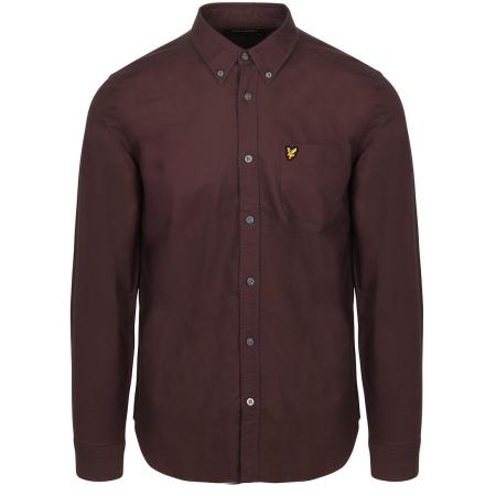 Lyle & Scott Shirt Plain Oxford Bordeaux