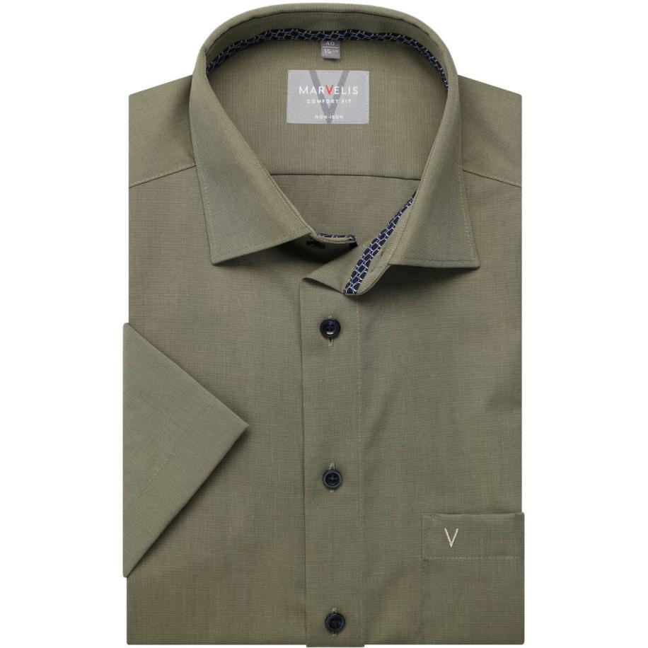 Marvelis Overhemd Korte mouw olijf Groen