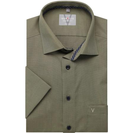 Marvelis Overhemd Korte mouw olijf