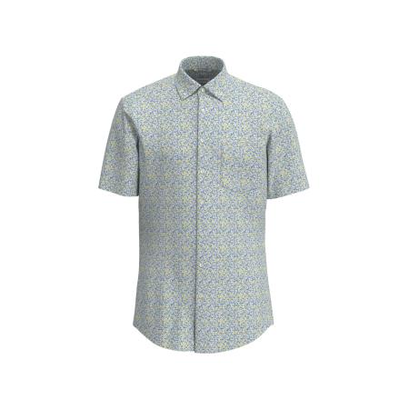 SEIDENSTICKER Zakelijk overhemd blauw / lichtblauw / citroen / wit