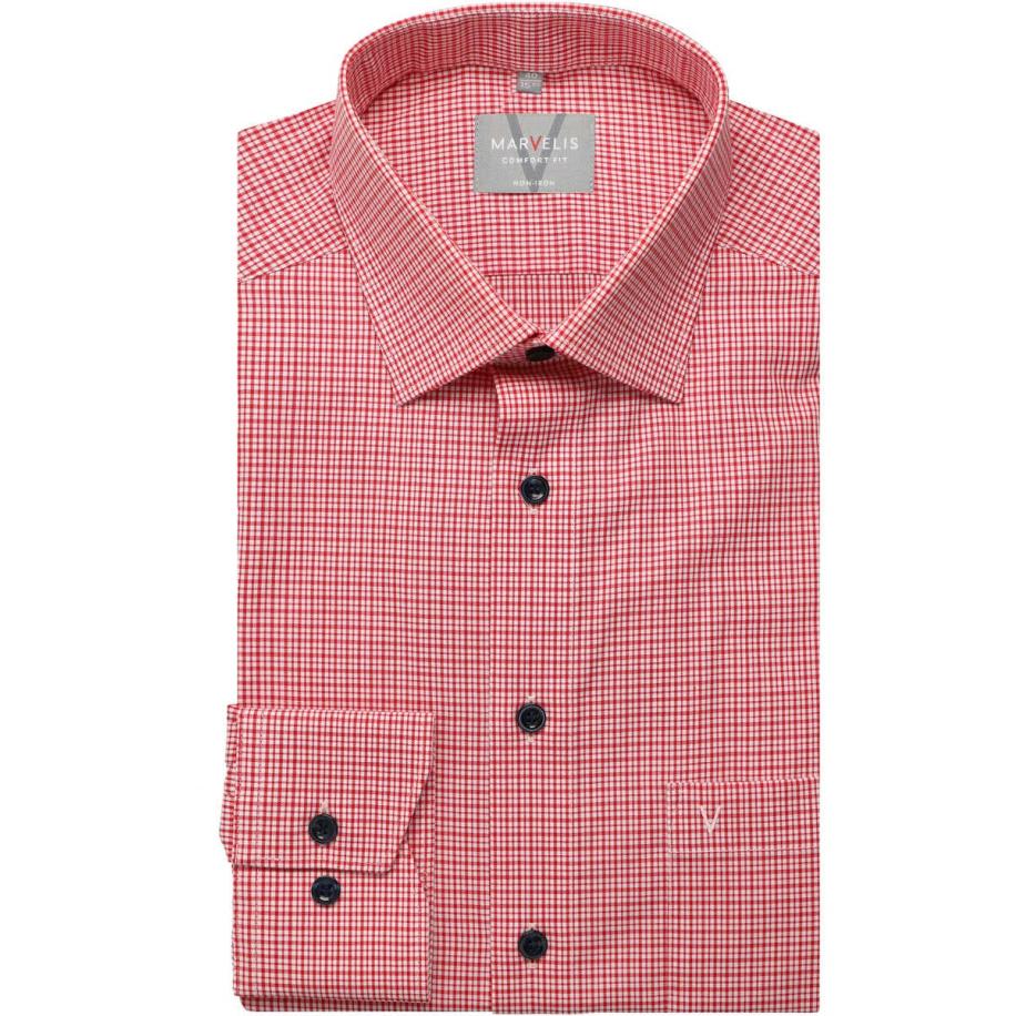Marvelis Overhemd rood, Ruit Rood