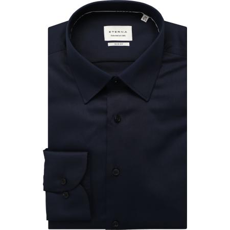 ETERNA Overhemd marine, Effen
