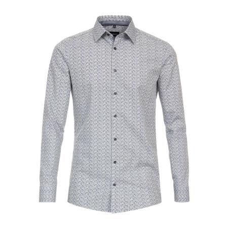 Venti Overhemd blauw, Bedrukt