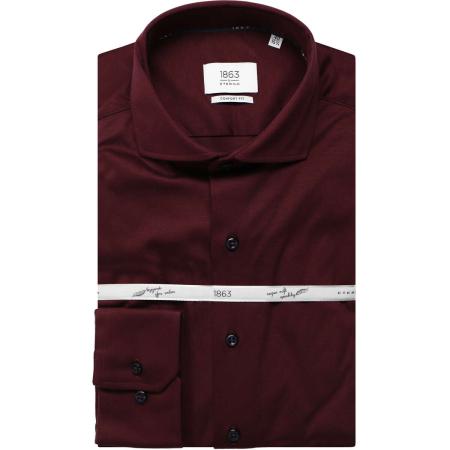 ETERNA 1863 Jersey shirt bordeaux, Effen