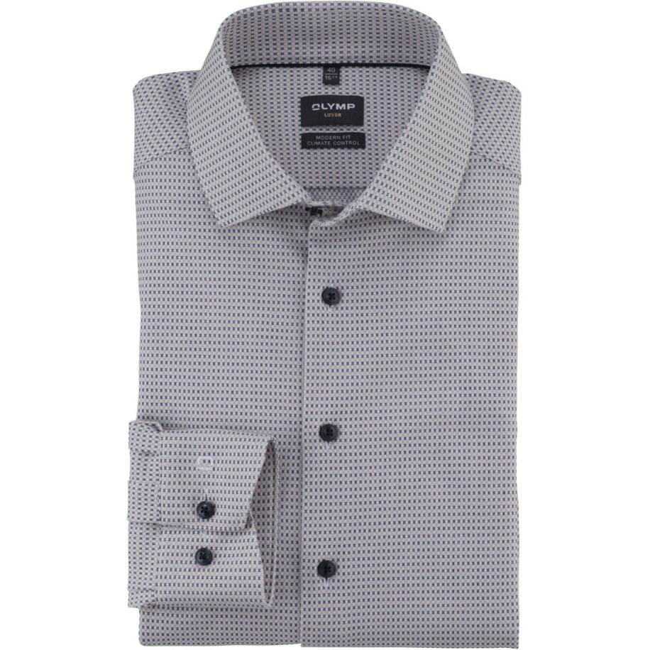 OLYMP Luxor Performance Climate Control Overhemd natuurlijk, Faux-uni Bruin
