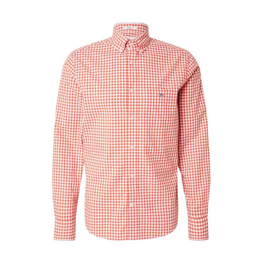 Gant GANT Overhemd navy / lichtgrijs / oranje / wit -