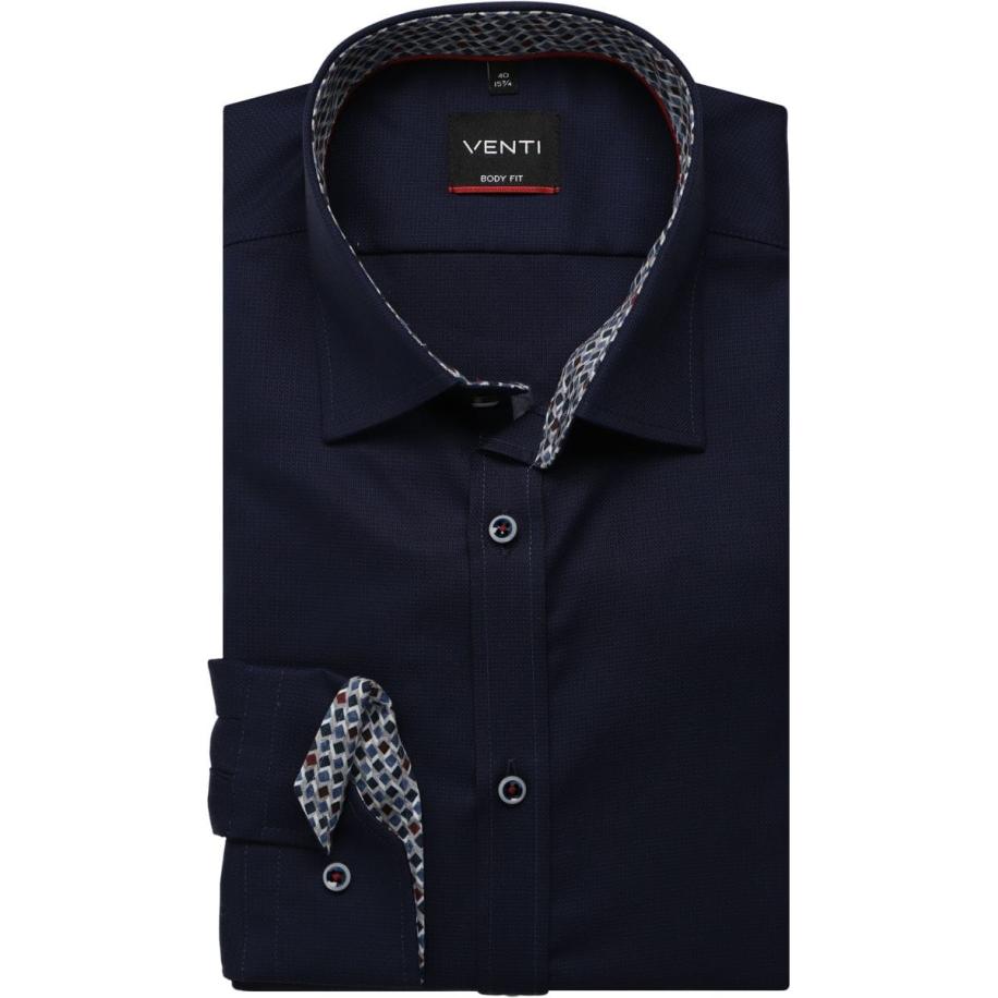 Venti Overhemd blauw, Faux-uni Blauw