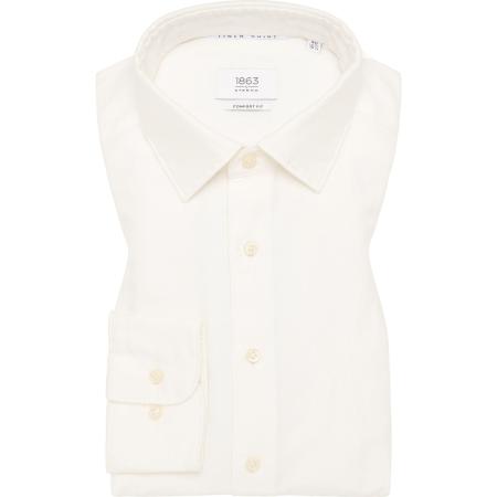 ETERNA 1863 Linnen Overhemd wit, Effen