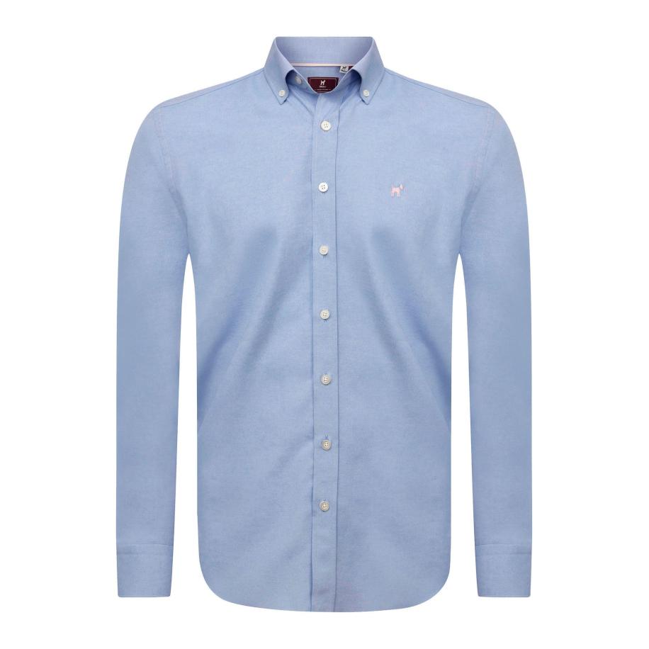 Williot Williot Overhemd lichtblauw / wit -