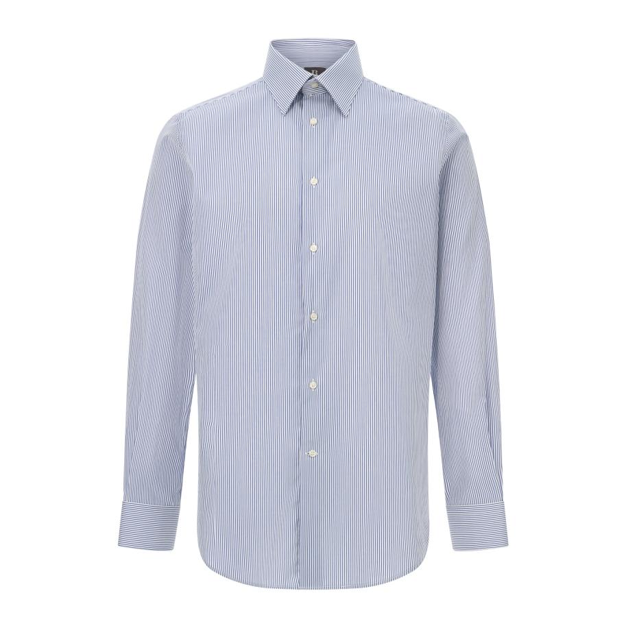 Boggi Milano Boggi Milano Overhemd navy / wit -